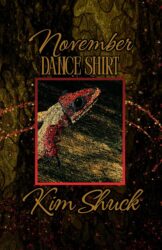 November Dance Shirt, poetry by Kim Shuck, published by Collapse Press.